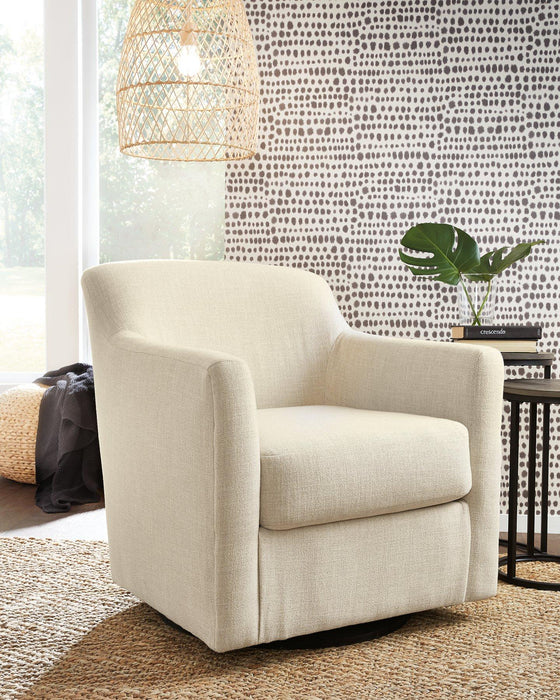 Bradney Linen Swivel Accent Chair