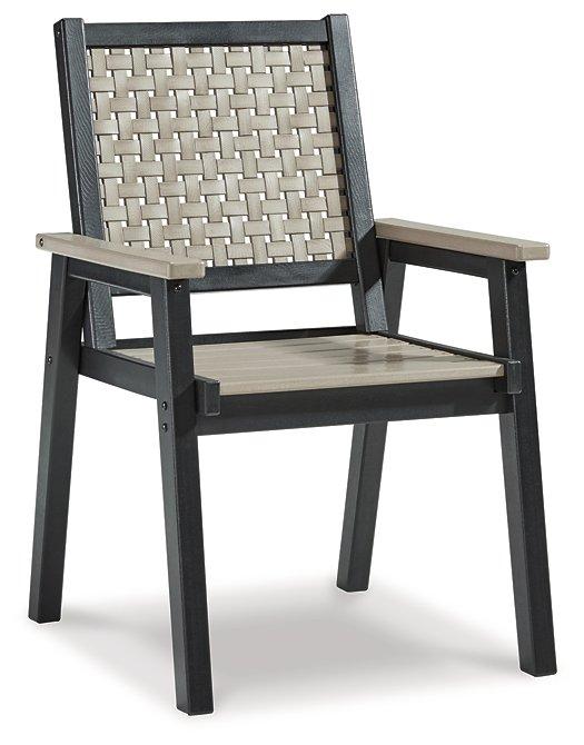 Mount Valley Driftwood/Black Arm Chair (set Of 2)