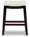 Lemante Ivory/Brown Counter Height Bar Stool (Set of 2) - One Stop Furniture
