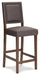 Benmara Grayish Brown/Brown Bar Height Bar Stool - One Stop Furniture