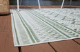 Kierick Green/Cream 5'3" x 7' Rug - One Stop Furniture