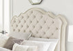 Arlendyne Antique White California King Upholstered Bed - One Stop Furniture