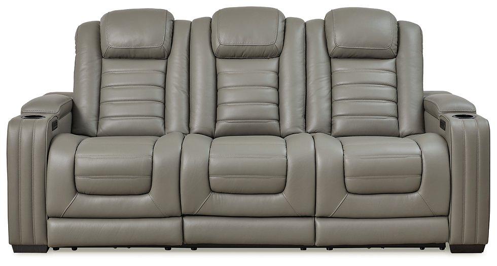 Backtrack Gray Power Reclining Sofa