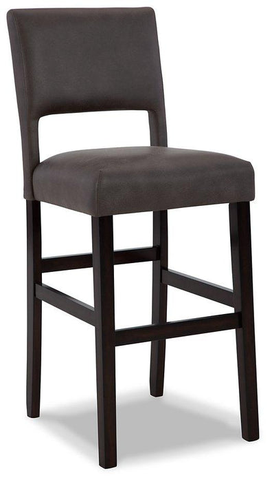 Leektree Gray/Brown Bar Height Bar Stool