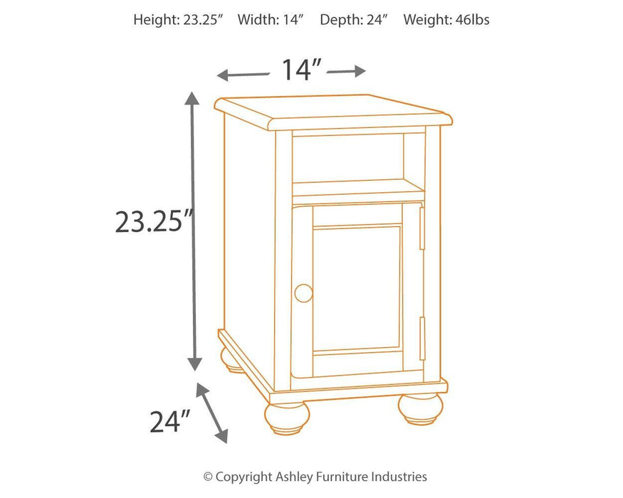 Barilanni - Brown Dark - Chair Side End Table