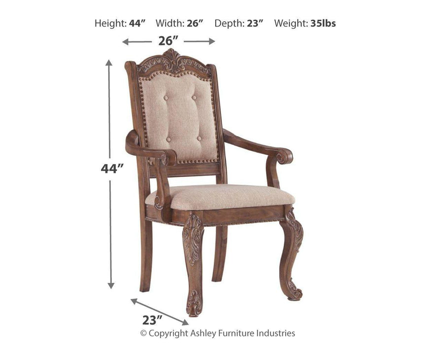 Charmond - Dining Uph Arm Chair (2/cn)