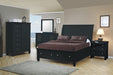 Sandy Beach Black King Sleigh Bed With Footboard Storage - One Stop Furniture