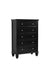 Sandy Beach Black Five Drawer Chest - One Stop Furniture