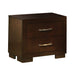 Jessica Cappuccino Two Drawer Nightstand Back Panel (Pair) - One Stop Furniture