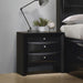 Briana Black Two Drawer Nightstand With Tray - One Stop Furniture