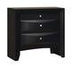 Briana Black Two Drawer Nightstand With Tray - One Stop Furniture