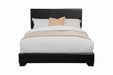 Conner Casual Black Upholstered Queen Bed - One Stop Furniture