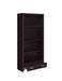 Skylar Contemporary Cappuccino Bookcase - One Stop Furniture