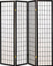 Transitional Black Four Panel Screen - One Stop Furniture