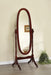 Traditional Warm Brown Floor Mirror - One Stop Furniture