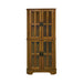 Traditional Warm Brown Curio Cabinet - One Stop Furniture