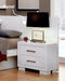Jessica Contemporary White Nightstand - One Stop Furniture