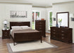 Louis Philippe Cappuccino Eastern King Sleigh Bed - One Stop Furniture