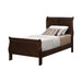 Louis Philippe Cappuccino Twin Sleigh Bed - One Stop Furniture
