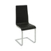 Broderick Contemporary Chrome and Black Dining Chair - One Stop Furniture