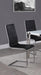 Broderick Contemporary Chrome and Black Dining Chair - One Stop Furniture
