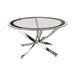 Glass Top Chrome Coffee Table - One Stop Furniture