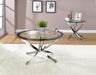 Glass Top Chrome Coffee Table - One Stop Furniture