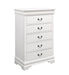 Louis Philippe White Five Drawer Chest - One Stop Furniture