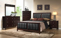 Carlton Transitional Cappuccino Eastern King Bed - One Stop Furniture