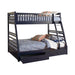 Ashton Navy Twin over Full Bunk Bed - One Stop Furniture