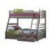 Ashton Grey Twin over Full Bunk Bed - One Stop Furniture