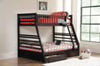 Ashton Cappuccino Twin over Full Bunk Bed - One Stop Furniture