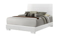 Felicity Contemporary White California King Bed - One Stop Furniture