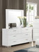 Felicity Glossy White Dresser Mirror - One Stop Furniture