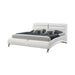 Felicity Contemporary White Upholstered Eastern King Bed - One Stop Furniture