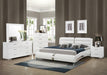 Felicity Contemporary White Upholstered California Bed - One Stop Furniture