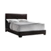 Conner Transitional Dark Brown Upholstered California King Bed - One Stop Furniture