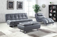Dilleston Contemporary Dark Grey Sofa Bed - One Stop Furniture