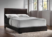 Conner Transitional Dark Brown Upholstered California King Bed - One Stop Furniture