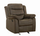 Rodman Casual Chocolate Glider Recliner - One Stop Furniture