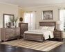 Kauffman Transitional Washed Taupe Eastern King Bed - One Stop Furniture