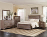 Kauffman Transitional Washed Taupe Queen Bed - One Stop Furniture