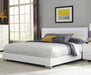 Felicity Contemporary Glossy White Lighted Eastern King Bed - One Stop Furniture