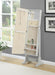 Transitional Dove Grey Cheval Mirror Armoire - One Stop Furniture