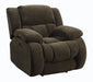 Weissman Brown Glider Recliner - One Stop Furniture