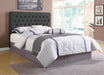 Chloe Charcoal Upholstered Queen Bed - One Stop Furniture