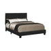 Mauve Upholstered Platform Black Queen Bed - One Stop Furniture