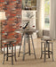 Industrial Walnut Adjustable Bar Stool - One Stop Furniture