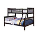 Chapman Transitional Black Twin over Full Bunk Bed - One Stop Furniture