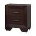 Fenbrook Dark Cocoa Two Drawer Nightstand - One Stop Furniture